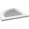 Ekena Millwork Quarter Round Top Left Surface Mount PVC Gable Vent w/ 3-1/2"W x 1"P Standard Frame, 24"W x 28"H GVPQL24X2801SF - alternate 3